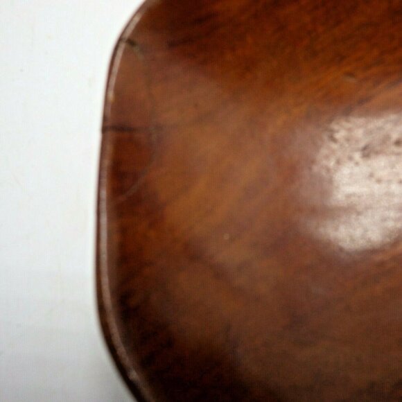 Vintage Wooden Bowl Kidney Shaped Mid Century Retro - Picture 7 of 8